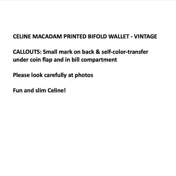 CELINE VINTAGE MACADAM PRINTED WALLET - Picture 10 of 10